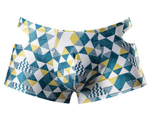 Load image into Gallery viewer, Male Power 141-292 Cut It Out Cut Out Mini Short Color Blue-Green-White