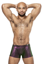 Load image into Gallery viewer, Male Power 143-277 Hocus Pocus Uplift Mini Short Color Purple