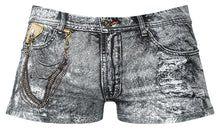 Load image into Gallery viewer, Male Power 145-286 Dirty Denim Mini Short Color Denim Print