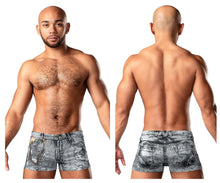 Load image into Gallery viewer, Male Power 145-286 Dirty Denim Mini Short Color Denim Print