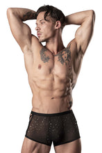 Load image into Gallery viewer, Male Power 147-288 Show Stopper Mini Short Color Silver Mesh Dot