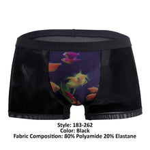 Load image into Gallery viewer, Male Power 183-262 Private Screen Fish print Trunks Color Black