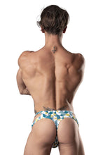 Load image into Gallery viewer, Male Power 237-292 Cut It Out Cut Out Thong Color Blue-Green-White