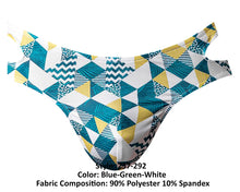 Load image into Gallery viewer, Male Power 237-292 Cut It Out Cut Out Thong Color Blue-Green-White