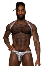 Load image into Gallery viewer, Male Power 404-282 S-naked Shoulder Sling Harness Thong Color Silver-Black
