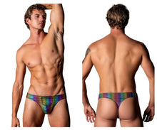 Load image into Gallery viewer, Male Power 421-297 Pack N Play Thong with Front Condom Pouch Color Rainbow