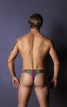 Load image into Gallery viewer, Male Power 421-297 Pack N Play Thong with Front Condom Pouch Color Rainbow