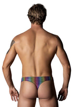 Load image into Gallery viewer, Male Power 421-297 Pack N Play Thong with Front Condom Pouch Color Rainbow