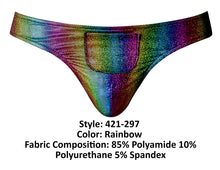 Load image into Gallery viewer, Male Power 421-297 Pack N Play Thong with Front Condom Pouch Color Rainbow