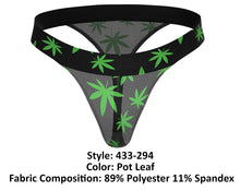 Load image into Gallery viewer, Male Power 433-294 Hazy Dayz Micro Thong Color Pot Leaf