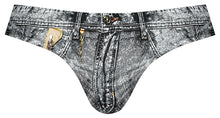 Load image into Gallery viewer, Male Power 440-286 Dirty Denim Thong Color Denim Print