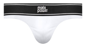 Male Power 442-275 Modal Rib Bong Thong Color White