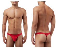 Load image into Gallery viewer, Male Power 442076 Satin Lycra Bong Thong Color Red