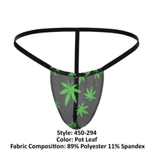 Load image into Gallery viewer, Male Power 450-294 Hazy Dayz Posing Strap Color Pot Leaf
