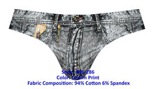 Load image into Gallery viewer, Male Power 486-286 Dirty Denim Bikini Color Denim Print