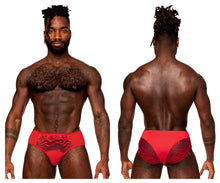 Load image into Gallery viewer, Male Power 492-280 Sassy Lace Bikini Solid Pouch Color Red