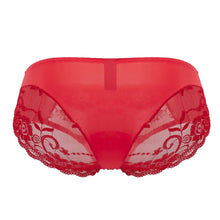 Load image into Gallery viewer, Male Power 492-280 Sassy Lace Bikini Solid Pouch Color Red