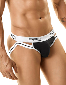 PPU 0965 Jockstrap Color White-Black