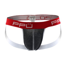 Load image into Gallery viewer, PPU 1308 Jockstrap Color Gray-Red