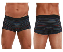 Load image into Gallery viewer, Papi 554569-968 Pencil Stripes Brazilian Trunks Color Black-Blue