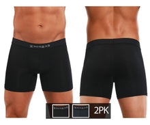Load image into Gallery viewer, Papi 626185-962 Cool2 2PK Solid Boxer Briefs Color Black-Gray