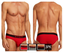 Load image into Gallery viewer, Papi 980403-950 3PK Cotton Stretch Brief Color Red-Gray-Black