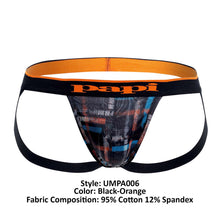 Load image into Gallery viewer, Papi UMPA006 2PK Jockstrap Color Black-Orange