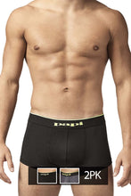 Load image into Gallery viewer, Papi UMPA048 2PK Microflex Brazilian Trunks Color Charcoal-Graphic