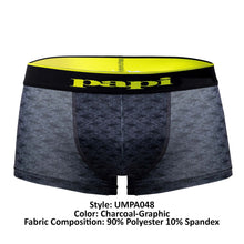 Load image into Gallery viewer, Papi UMPA048 2PK Microflex Brazilian Trunks Color Charcoal-Graphic