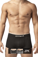 Load image into Gallery viewer, Papi UMPA048 2PK Microflex Brazilian Trunks Color Gray-Texture