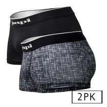 Load image into Gallery viewer, Papi UMPA048 2PK Microflex Brazilian Trunks Color Gray-Texture