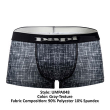 Load image into Gallery viewer, Papi UMPA048 2PK Microflex Brazilian Trunks Color Gray-Texture