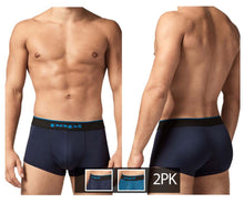 Load image into Gallery viewer, Papi UMPA048 2PK Microflex Brazilian Trunks Color Teal-Graphic