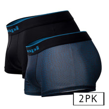 Load image into Gallery viewer, Papi UMPA048 2PK Microflex Brazilian Trunks Color Teal-Leopard