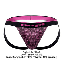 Load image into Gallery viewer, Papi UMPA049 2PK Microflex Jockstrap Color Berry-Texture