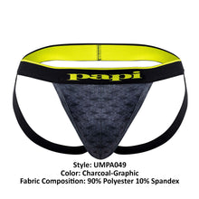 Load image into Gallery viewer, Papi UMPA049 2PK Microflex Jockstrap Color Charcoal-Graphic