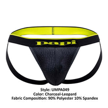 Load image into Gallery viewer, Papi UMPA049 2PK Microflex Jockstrap Color Charcoal-Leopard