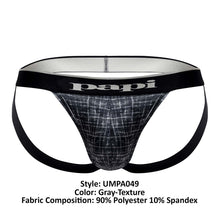 Load image into Gallery viewer, Papi UMPA049 2PK Microflex Jockstrap Color Gray-Texture