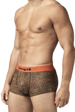 Load image into Gallery viewer, Papi UMPA050 Fashion Microflex Brazilian Trunks Color Orange Pixel Print