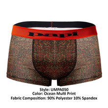 Load image into Gallery viewer, Papi UMPA050 Fashion Microflex Brazilian Trunks Color Orange Pixel Print