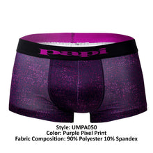 Load image into Gallery viewer, Papi UMPA050 Fashion Microflex Brazilian Trunks Color Purple Pixel Print