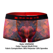 Load image into Gallery viewer, Papi UMPA050 Fashion Microflex Brazilian Trunks Color Sunset Multi Print