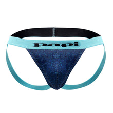 Load image into Gallery viewer, Papi UMPA051 Fashion Microflex Brazilian Jockstrap Color Blue Pixel Print