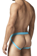 Load image into Gallery viewer, Papi UMPA051 Fashion Microflex Brazilian Jockstrap Color Blue Pixel Print