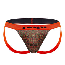 Load image into Gallery viewer, Papi UMPA051 Fashion Microflex Brazilian Jockstrap Color Orange Pixel Print