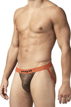 Load image into Gallery viewer, Papi UMPA051 Fashion Microflex Brazilian Jockstrap Color Orange Pixel Print