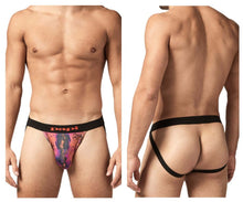 Load image into Gallery viewer, Papi UMPA051 Fashion Microflex Brazilian Jockstrap Color Sunset Multi Print