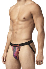 Load image into Gallery viewer, Papi UMPA051 Fashion Microflex Brazilian Jockstrap Color Sunset Multi Print