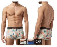 Load image into Gallery viewer, Papi UMPA074 2PK Microflex Brazilian Trunks Color Tropics-Blue