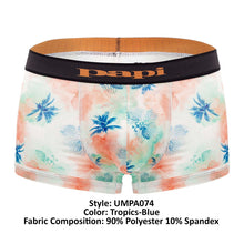 Load image into Gallery viewer, Papi UMPA074 2PK Microflex Brazilian Trunks Color Tropics-Blue